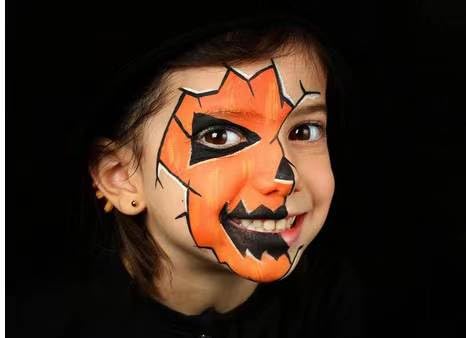 Go Ho Cream-Blendable Orange Face Paint Stick (1.06 Oz),Full Orange Body Paint for Adults Children Halloween Cosplay SFX Makeup,Waterproof Orange Eye Black Stick