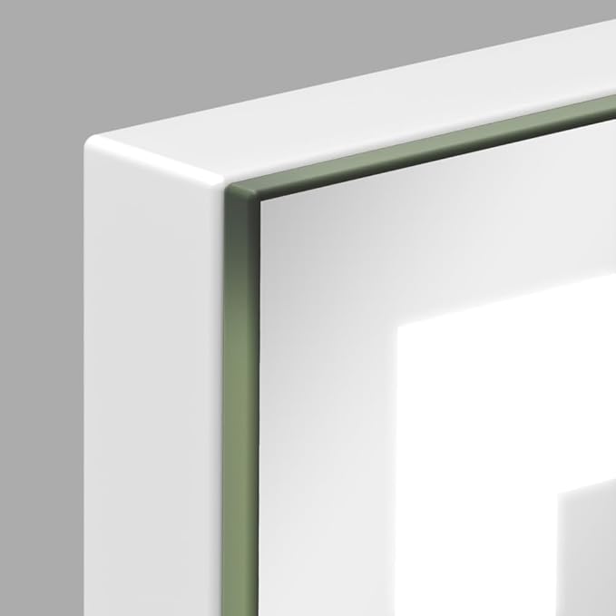 FENNIO Large Vanity Mirror with Lights,35.5" x 27" LED Makeup Mirror,Hollywood Mirror with 3 Color Modes & Adjustable Brightness,Vanity Mirror Square White