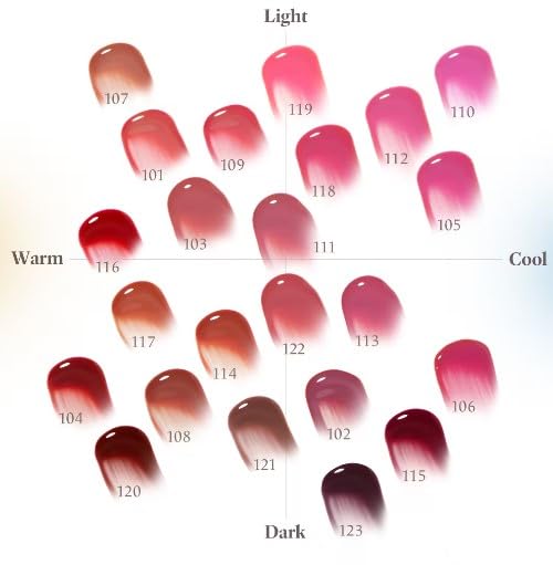 Laka Fruity Glam Tint, 4.5g/0.15 oz., Glowing Lip Stain with Wide Color Spectrum, Hydrating & Lightweight Texture, Long-Lasting Bold Stain, Non-Sticky, Vegan, K-Beauty (#102 Dewy)