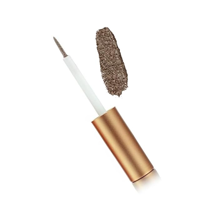 Hypoallergenic Eyeliner, Glitter Liquid Eyeliner I Gluten Free and Vegan for Sensitive Skin (14: Dark Brown) by Dr. Liia