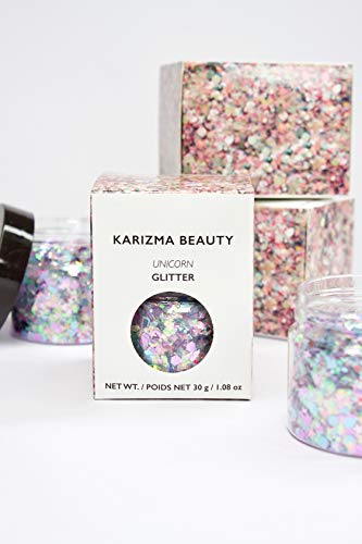 KARIZMA Unicorn Body Glitter - 30g Chunky Face, Hair, Eye & Body Glitter Set for Women - Rave & Festival Accessories