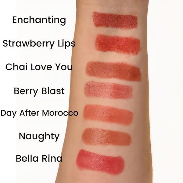 Enchanting Full Body Lipstick for Women - Vegan Gluten Free Organic Lipstick - Creamy Lip Color, Nourishing Lip Makeup w Vitamin E - NEUTRAL MEDIUM ROSE LIPSTICK SHADE