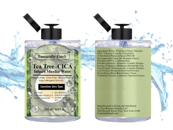 Korean Beauty Micellar Water, Hydrating Facial Cleanser & Eye Makeup Remover 500ml (16.9 Fl oz), a Jumbo size, Suitable for Sensitive Skin