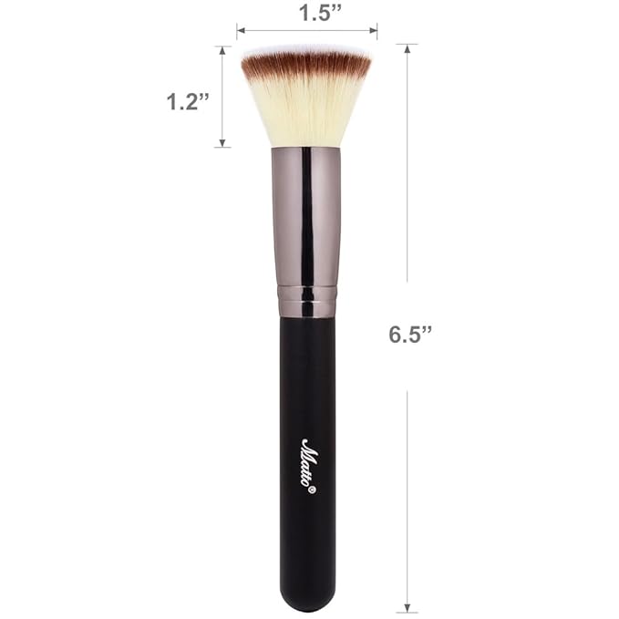 Matto Flat Kabuki Foundation Brush - Flat Top Makeup Brush for Foundation Blending Liquid Cream Mineral Powder 1 Piece