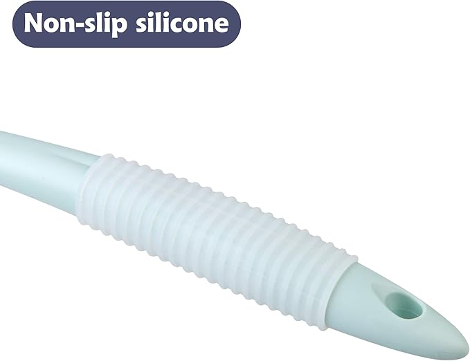 BEDELITE Back Scrubber for Shower - Long Handle Bath Brush (16.4 inches) with Soft Bristles, Exfoliating Body Brush for Men & Women(Blue)