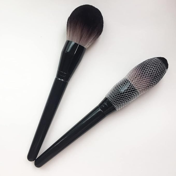 Large Size Luxurious Premium Kabuki Brush Mink Makeup Brushes Powder Brush Foundation Blush Brush Face Blender Mineral Blending Buffing Brush Multi-function Cosmetics Tools Full Coverage (Black)