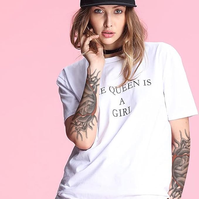 Large Temporary Tattoos Women Temporary Neck Tattoos Temporary Realistic Flower Chest Tattoo for Adults (Temporary Tattoos Sticker 8)