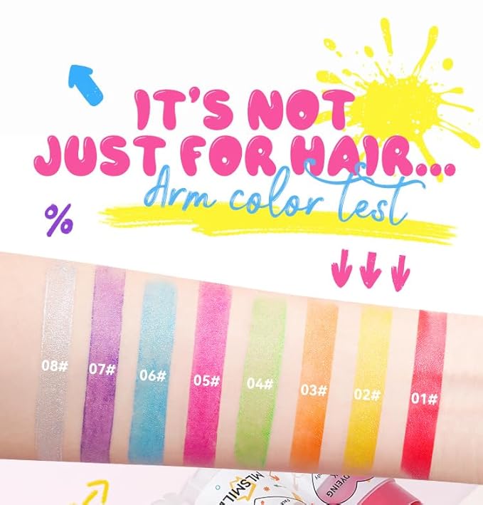 3 in 1 Hair Dye Stick, Temporary Hair Color Wax Stick, Washable Hair Dye for Women & Kids, Highly Pigmented, Pearlized Body Face Paint Makeup for Daily, Halloween Christmas Party Cosplay (Orange)