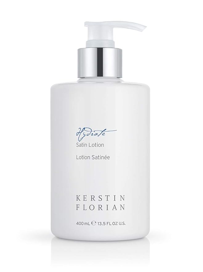 Kerstin Florian Satin Lotion | Lightweight Body Moisturizer with Aloe & Jojoba Oil | Soothes Dry Skin | 13.5 fl oz