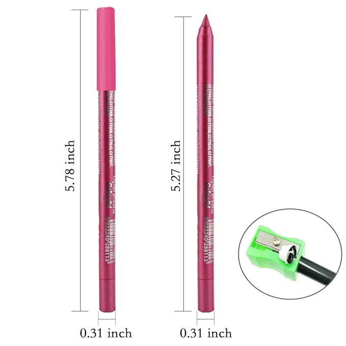 Kaely Gel Eyeliner Pencil for Women, Pearl Peach Red Eye Liner Waterproof Smudge Proof with Sharpener, Waterline Eye Makeup Liners, delineador de ojos contra el agua, Vegan & Cruelty-Free, 04