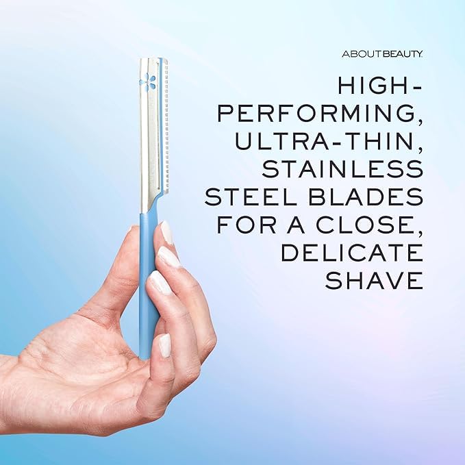 About Face Pro-Premium Facial Razors - 5 Beauty Groomers for Hair Removal, Ideal for Shaving, Exfoliating and Brow Shaping, Japanese Stainless Steel Gently Removes Facial Hair