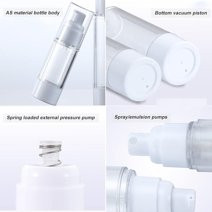Refillable Cosmetic Travel Containers For Creams And Liquids-Sized Cosmetic Containers - Perfect for Your Next Adventure