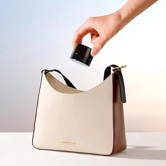 4 pack 1oz Glass Jars Round Empty Cosmetic Containers, Refillable Glass Jars with Lids for Face Creams, Lotions, Powders,Salves Ointments,Potravel Storage