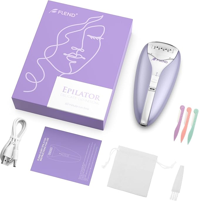Silent Epilator for Women, 2-Speed Facial & Body Hair Remover, Smooth Glide Technology, for Face, Legs, Bikini & Arms