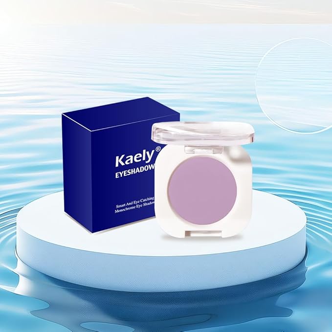 Violet Purple Single Matte Eyeshadow Makeup, Neutral Powde Eye Shadow for Older Women, Purple Violet Matte Singles Eyeshadow Palette Pigmented Waterproof, Girls Monochrome Vegan Eyeshadows Gift