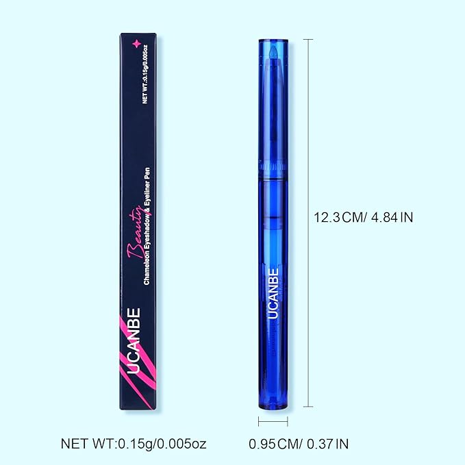UCANBE Chameleon Eyeshadow & Eyeliner Gel Pencil - Multichrome Shifting Colors Metallic Glitter Eye Makeup,Waterproof Long-Lasting Smudge-Proof Multi-Dimensional Color (Electric Blue to Royal Purple)