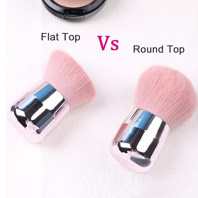 Kabuki Foundation Makeup Brushes Round Top for Face Blusher Liquid Powder Blend and Contour Tool and Mineral BB Cream, Round