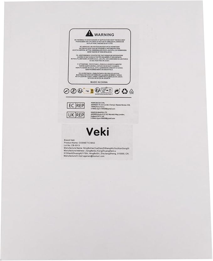 Veki Transparent Makeup Bag Travel Cosmetic Bags Case Waterproof Toiletries Bag Large Capacity Open Storage Bags Organizer With Zipper, Portable Make Up Organizer for Women and Girls