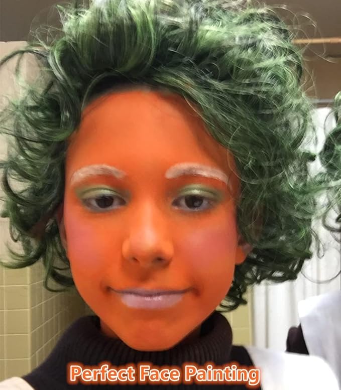 Go Ho Orange Face Paint Stick,Water Based Cream Orange Face Body Paint Washable for Halloween Cosplay SFX Tiger Pumpkin Makeup