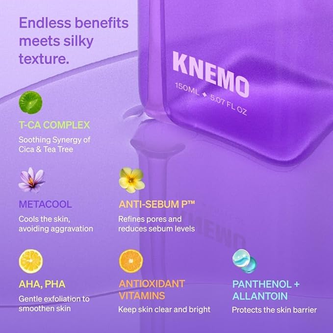 Square One Soothing Toner for Sensitive Skin with Calming CICA, Tea Tree, Anti-Sebum, Antioxidants, AHA, PHA, Niacinamide, Vegan, Cooling, Fragrance-Free | 5.07 fl oz β¦ 150ml