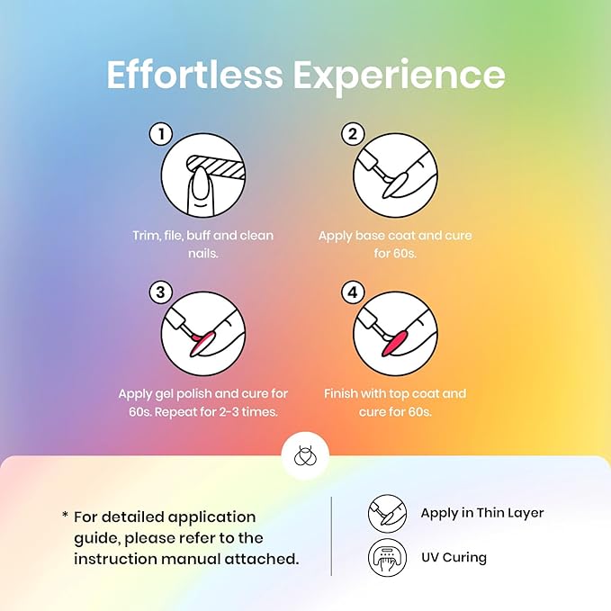 Beetles Summer Gel Nail Polish Set Green Pink Blue Glitter Nude Manicure Kit 23 Pcs 20 Colors Gifts for Women with Base Matte Glossy Top Coat Uv Lamp Needed Rainbow Magic