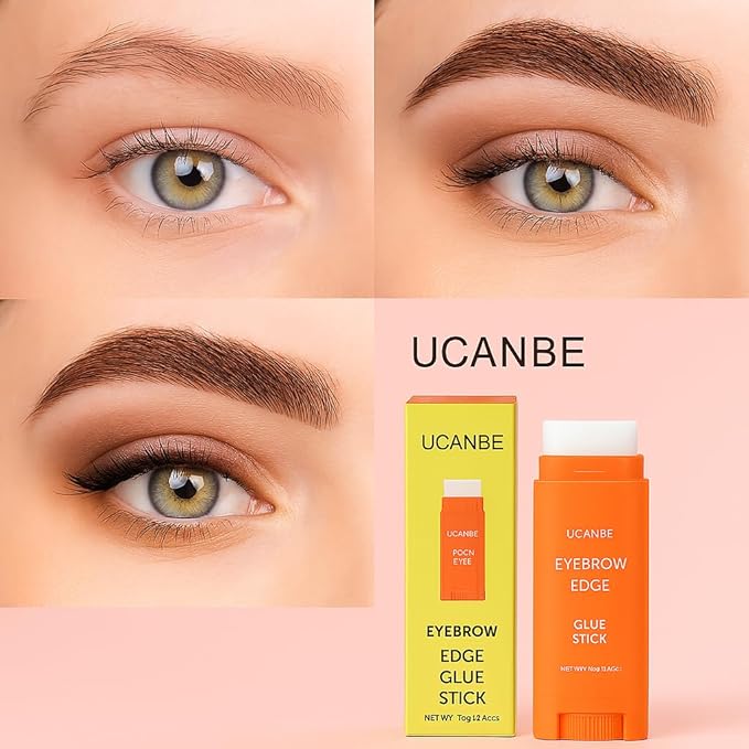 UCANBE Eyebrow Pen - Eyebrow Pencil 3-in-1 Eye Brow Pencils for Women & brow glue,waterproof eyebrow pencil, brow gel,Long-Lasting Dual-Sided Brow Pencil with 3 Types Tips,01Brown