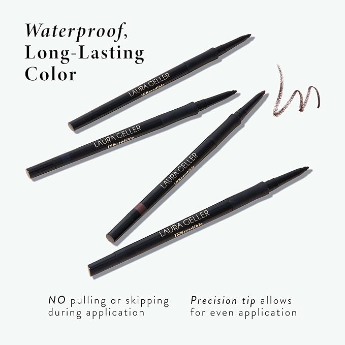 LAURA GELLER NEW YORK INKcredible Gel Eyeliner - Brown Eyed Girl - Waterproof Smudge-proof Eyeliner Pencil - Built in Sharpener