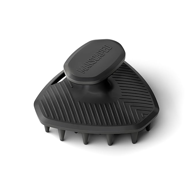 MANSCAPED® The Scalp Buffer Men’s Silicone Head Scrubber – Premium Cleansing & Exfoliating Hair Brush, Ergonomic Handheld Design for Gentle Scalp Massage (1-Pack)