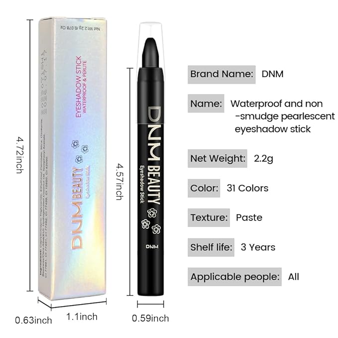 Black Matte Cream Eye Shadow Stick Makeup for Women, Black Matte Eyeliner Pencil Eyeshadow Brightener Stick for Eyes, Waterproof Eyeshadow Applicator Blendable, sombras para ojos 56#