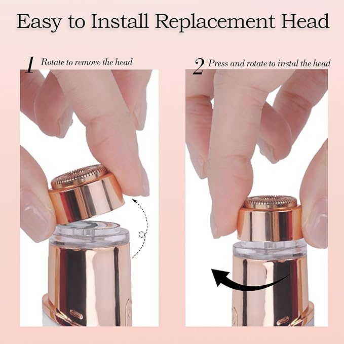 Finishing Touch Flawless Facial Hair Remover, Generation 3 Replacement Heads with 18 Karat Gold-Plated Head, 3 Pack