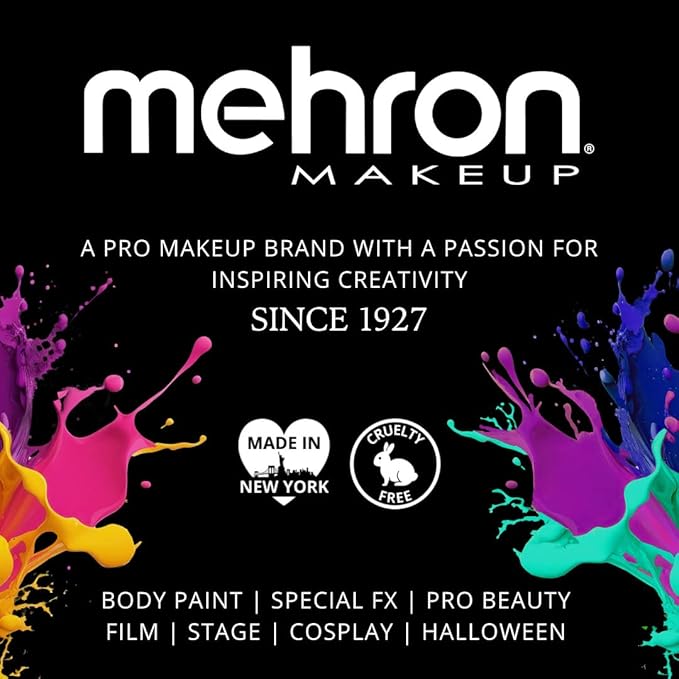 Mehron Makeup Fantasy FX Cream Makeup | Water Based | Halloween | Ogre Green Face & Body Paint For Adults 1 fl oz (30ml) (OGRE GREEN)