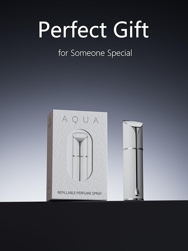 Travalo AQUA Perfume Travel Refillable Bottle, Bottom Filling Fragrances Perfume Atomizer, Mini Cologne Dispenser, Portable Sprayer for Women Men, Gift