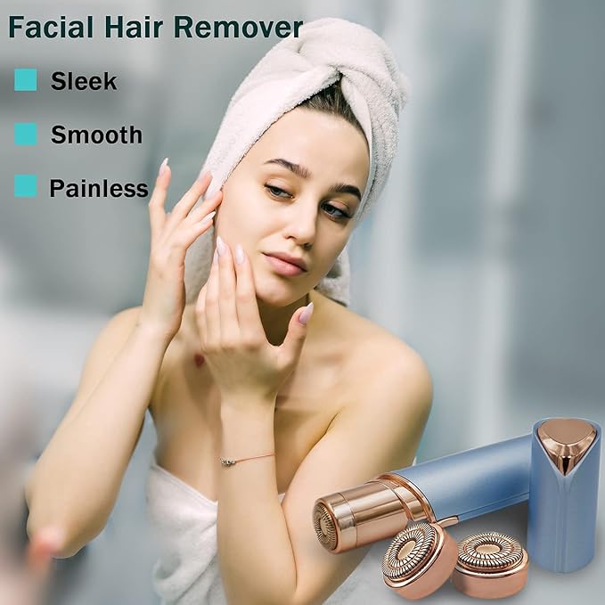 Facial Hair Remover Replacement Heads Gen 2 for Flawless Finishing Touch, Double Ring Blades Compatible with Flawless Generation 2 Devicce