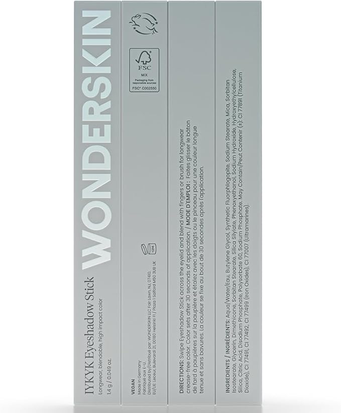 Wonderskin IYKYK Eyeshadow Stick - Longwear Eye Shadow Sticks, Budge-Proof & Waterproof Shimmer Eyeshadow Stick with Built-in Sharpener (Champagne)