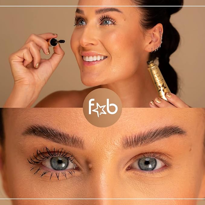 Fab Superstar Mascara: Waterproof Volumizing High Lash Lift Beauty Mascara: Black Liquid Mascarra for Bold Volume and Length - Infused with Keratin and Biotin for Longer, Better Defining Lashes - 10ml