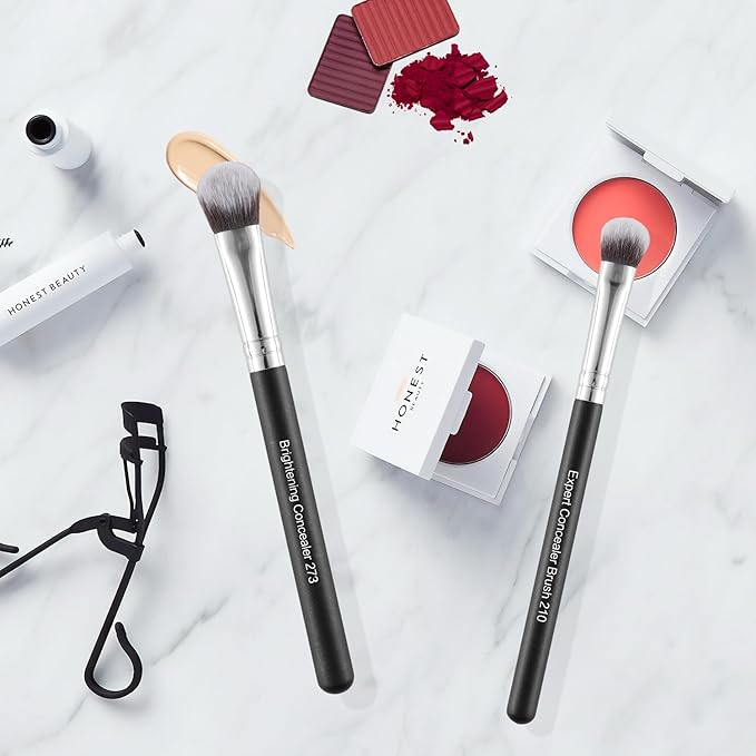 ENERGY Kitten Paw Concealer Brushes Set Under Eye Setting Powder Makeup Brushes for Liquid Cream Powder Makeup Blending Buffing Nose Contouring Small Foundation Brushes Set