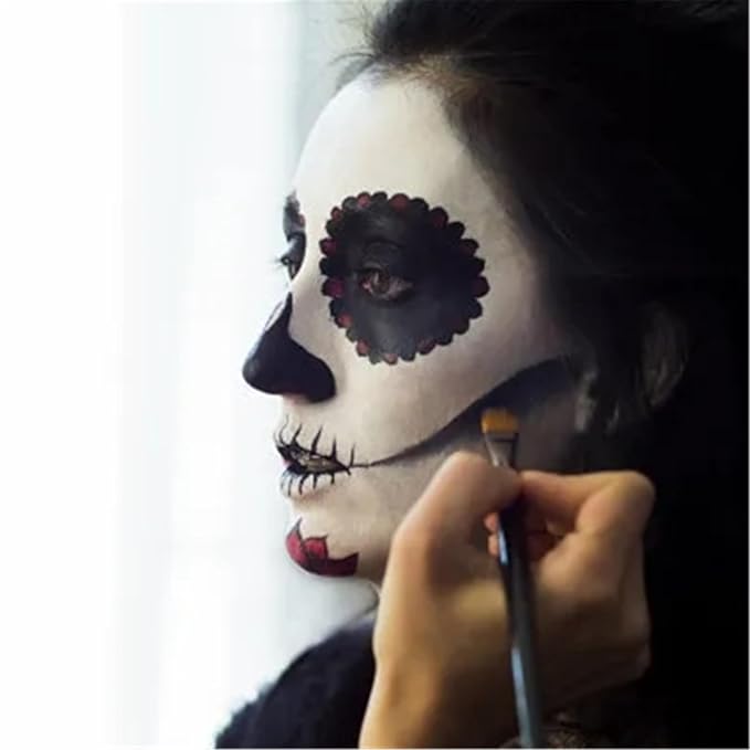 Go Ho Black Face Paint,Easily Washable Formula Face Body Paint Stick,Non-toxic Full-coverage Cream Black Body Paint for Adults Children Halloween Cosplay SFX Skeleton Goths Makeup