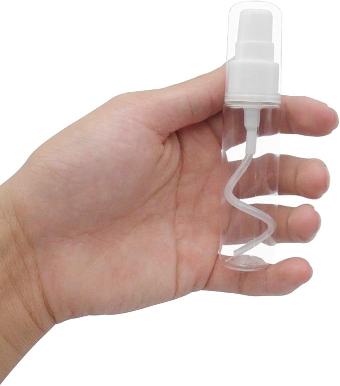 TrendBox 12 Pack Plastic Empty Bottles with Duckbill Pump Cap for Shampoo, Lotions, Liquid Body Soap, Cream (1 oz / 30 ml)