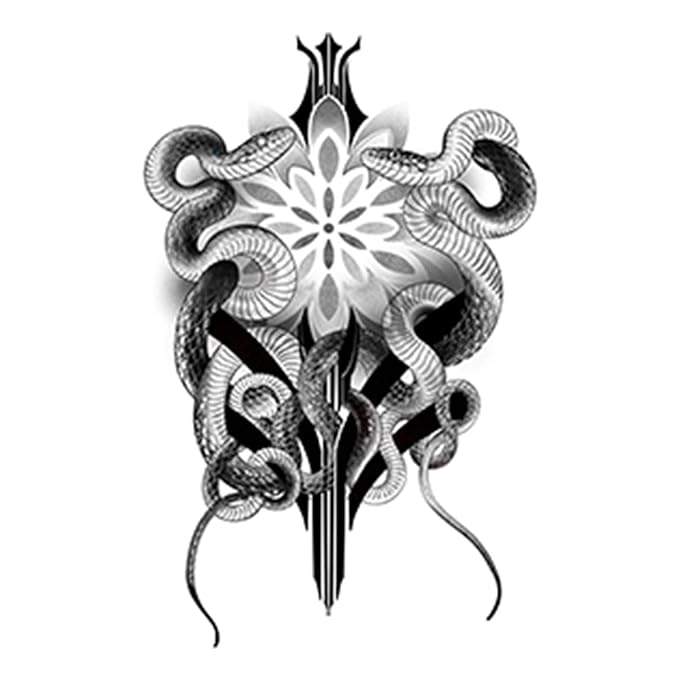 Large Temporary Tattoos Women Temporary Neck Tattoos Temporary Realistic Flower Chest Tattoo for Adults (Temporary Tattoos Sticker 41)