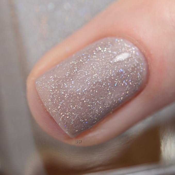 ILNP Manor House - Taupe Holographic Sheer Jelly Nail Polish