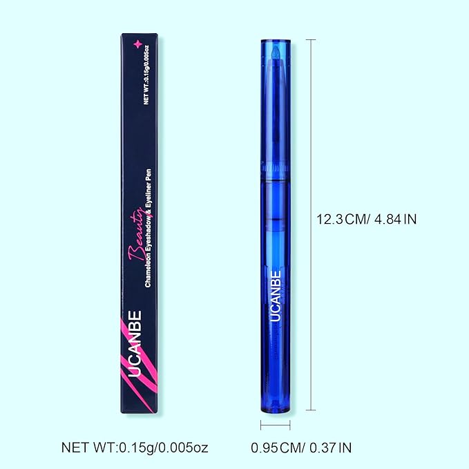 UCANBE Chameleon Eyeshadow & Eyeliner Gel Pencil-Multichrome Shifting Colors Metallic Glitter Eye Makeup,Waterproof Long-Lasting Smudge-Proof Multi-Dimensional Color (Teal Green to Rose Magenta)