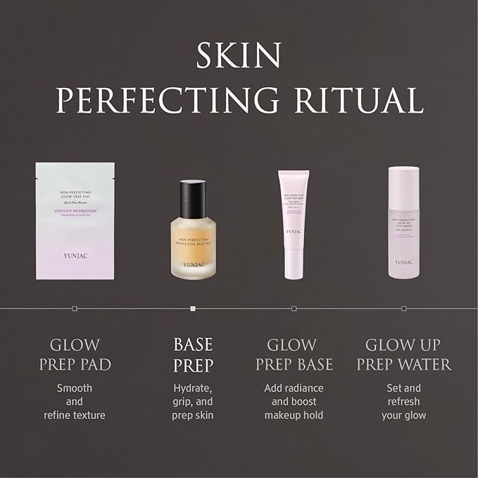 Base Prep (1.35 fl oz) – Grip Primer, Silicone-Free Makeup Base, Serum Texture for Radiant Skin Finish, Long-Lasting Makeup, with Rice Ferment, Ceramide, Niacinamide, Squalane