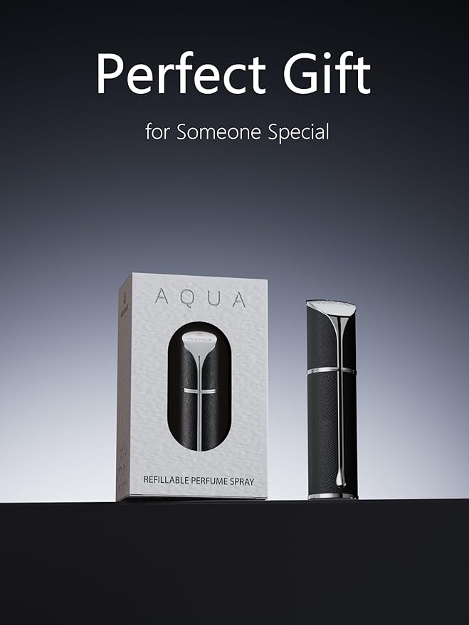 Travalo AQUA Perfume Travel Refillable Bottle, Bottom Filling Fragrances Perfume Atomizer, Mini Cologne Dispenser, Portable Sprayer for Women Men, Gift