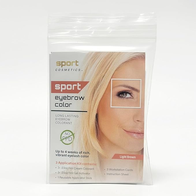 Eyebrow Color For Women, 3 Application Kit, Light Brown