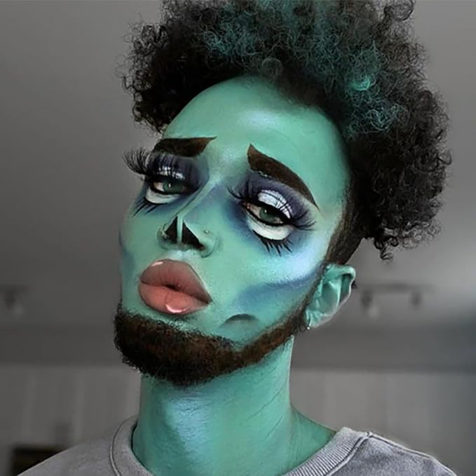 Mysense Teal Face Body Paint,Water Based Washable Face Paint,Non-toxic Cream Body Paint for Adults and Children Halloween Costume Special Effects Cosplay Makeup,0.6oz