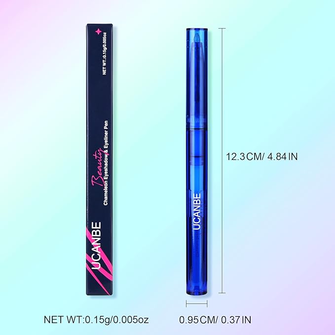 UCANBE 4PCS Chameleon Eyeshadow & Eyeliner Gel Pencil Set - Multichrome Shifting Colors Metallic Glitter Eye Makeup,Waterproof Long-Lasting Smudge-Proof Multi-Dimensional Color