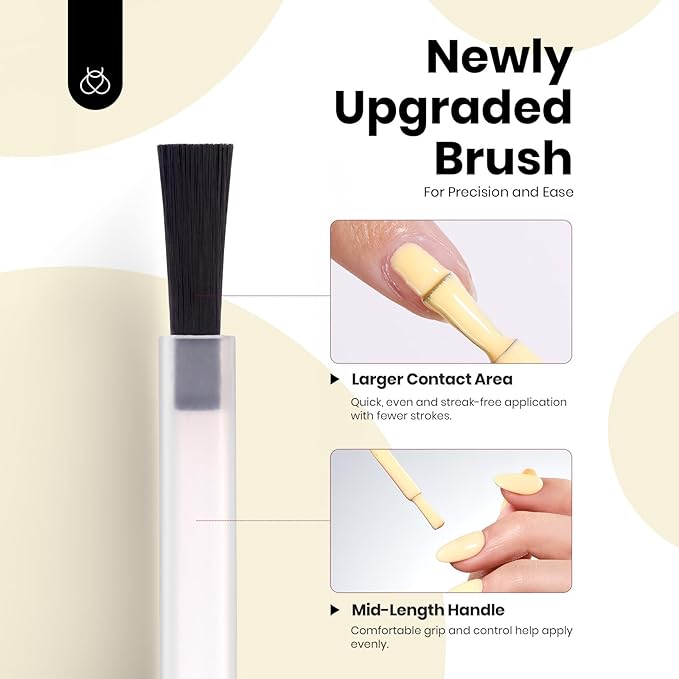 Beetles Pastel Yellow Gel Nail Polish, 15ML Hema Free Light Yellow Gel Polish Butter Time All Season Nails Soak Off UV Colorful Bottle Nail Art Manicure Gift for Women