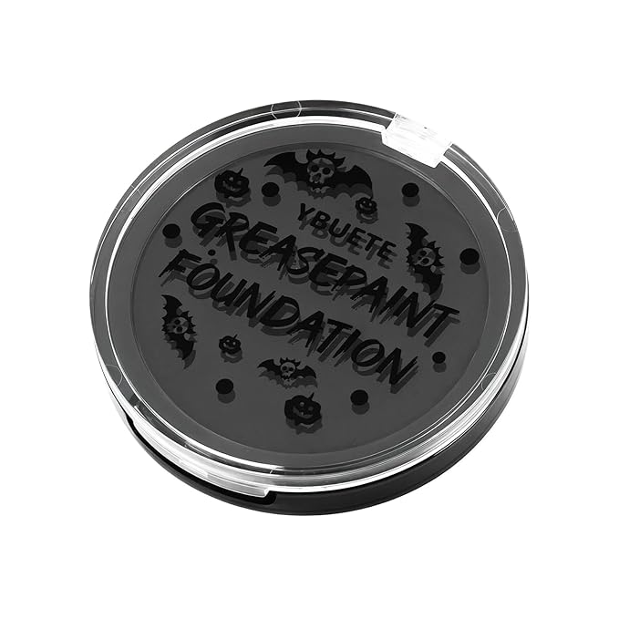 Black Cream Face Body Painting Foundation, Professional Waterproof Oil Based Black Face Paint for Halloween SFX Skeleton Joker Zombie Vampire Cosplay Makeup Adult Cosplay Costume Party