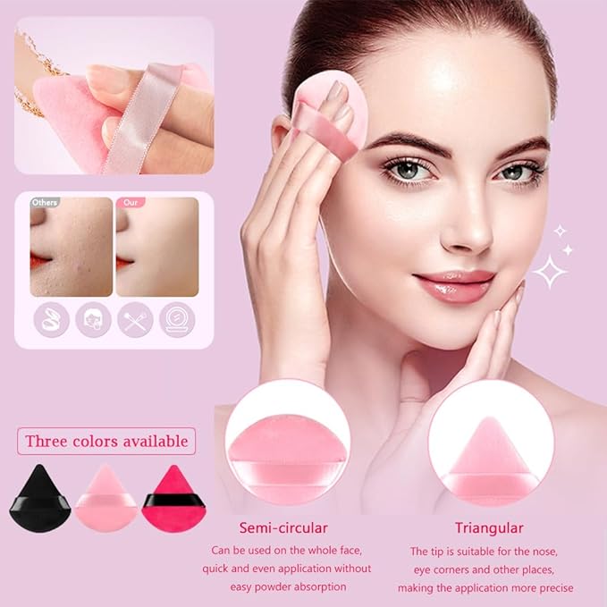 Makeup Foundation Brush with Powder Puff and Sponges, 15pcs Makeup Tool Set, Easily Blends Makeup Set for Liquid, Cream, and Powder, Reusable & Washable (Large, 15, Count)