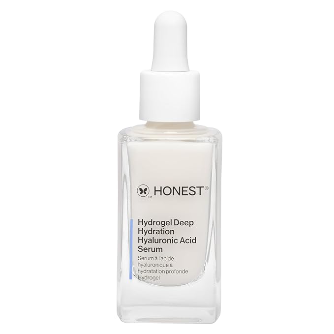 Honest Beauty Hydrogel Deep Hydration Hyaluronic Acid Serum | Moisturizes + Plumps | Hypoallergenic, Fragrance Free, Vegan, Gentle for Sensitive Skin | 1 fl oz